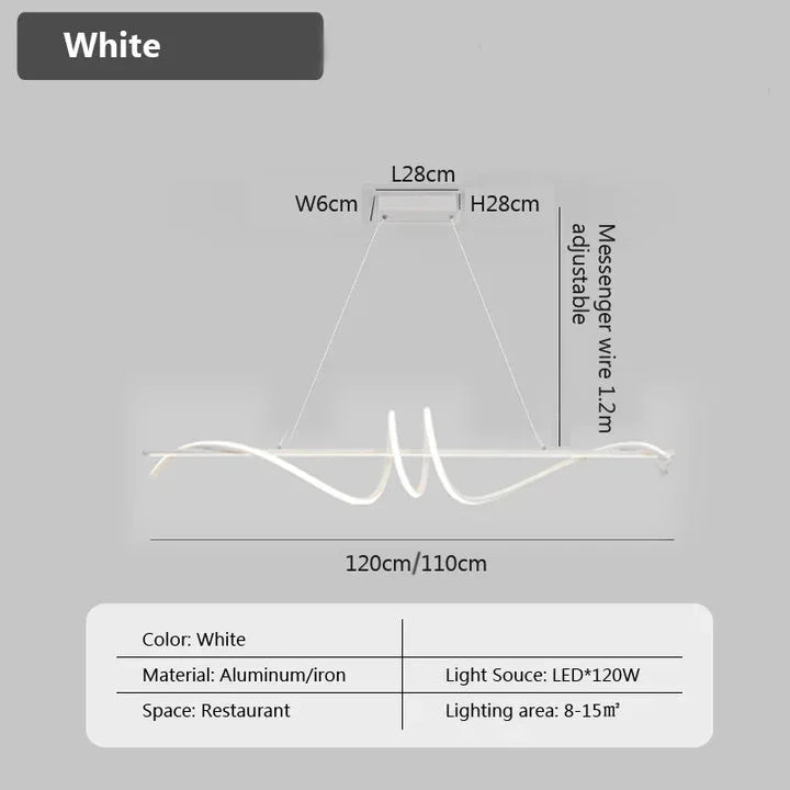suspension led moderne pour décoration intérieure et cafés
