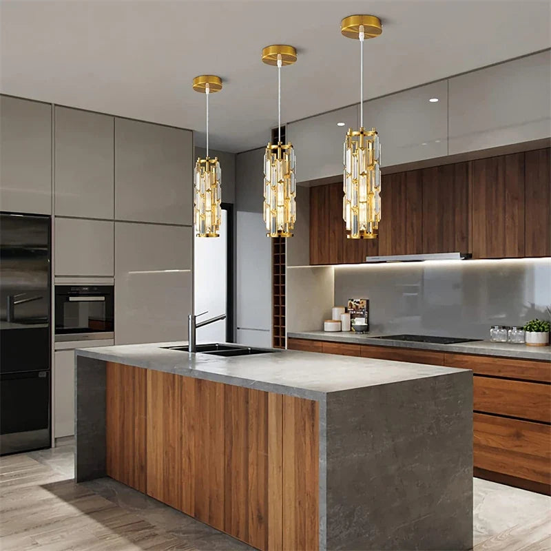 lustre en cristal moderne pour éclairage intérieur élégant