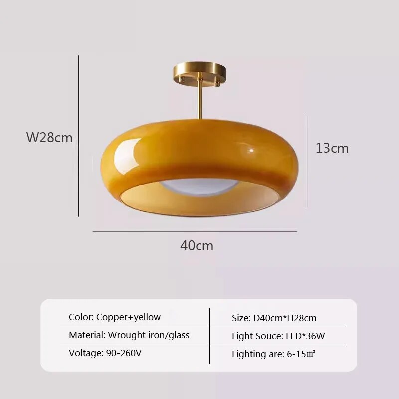 Lustre verre laiton antique orange médiéval