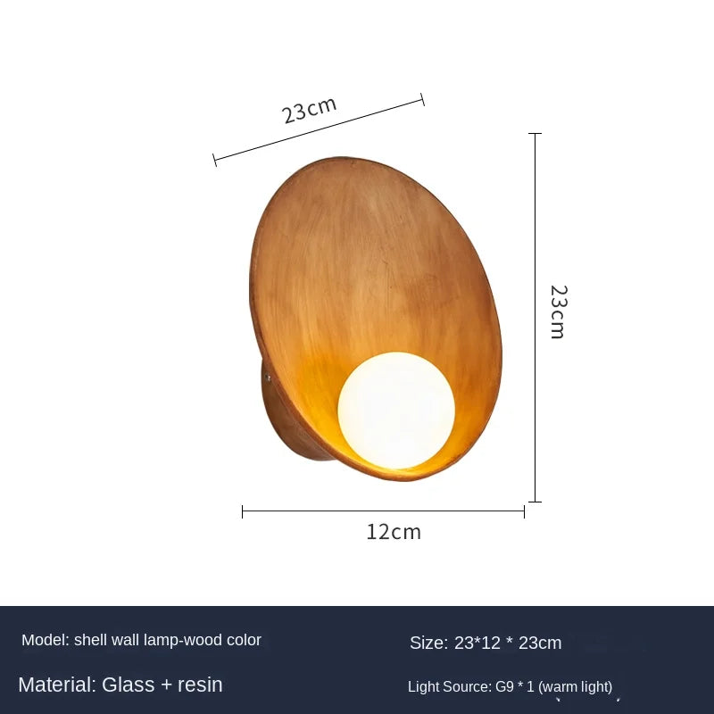 Korean wood-grain bedroom, bedside study, G9 wall lamp, simple and fashionable living room, porch, sofa, dining table, wall lamp