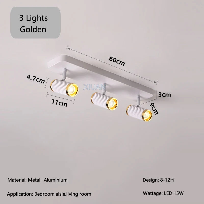 Surface Mount Cloakroom Ceiling Lamps 350 Degree Adjustable LED Spotlight Living Room Aisle Hallway Stair Ceiling Light White