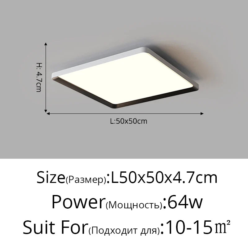 plafonnier led rond ultra-mince moderne sans protection stroboscopique