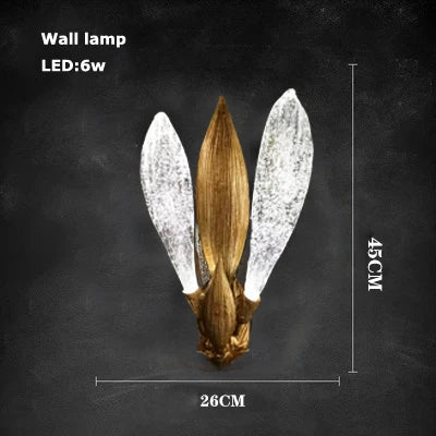 lustre led en cuivre et verre à intensité variable pour intérieur