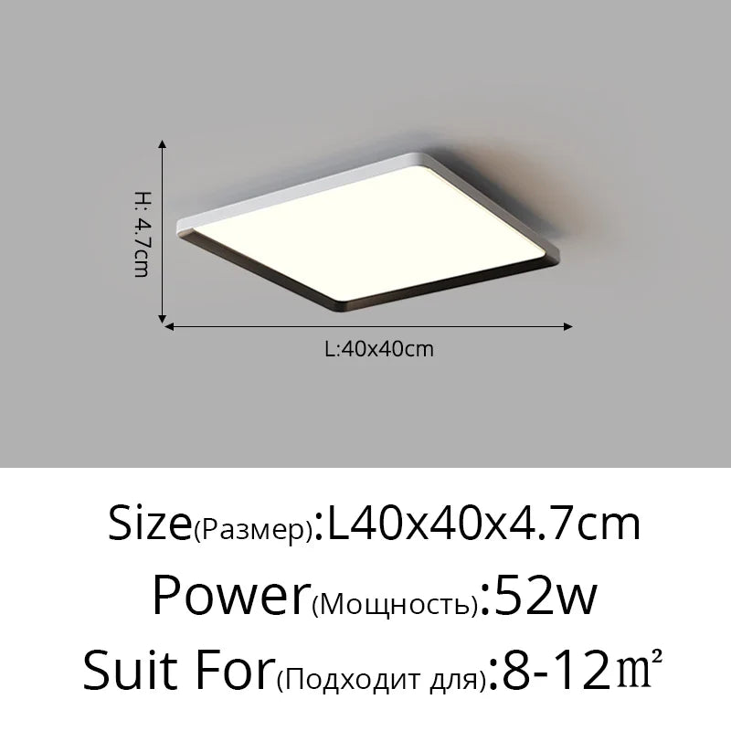 plafonnier led rond ultra-mince moderne sans protection stroboscopique