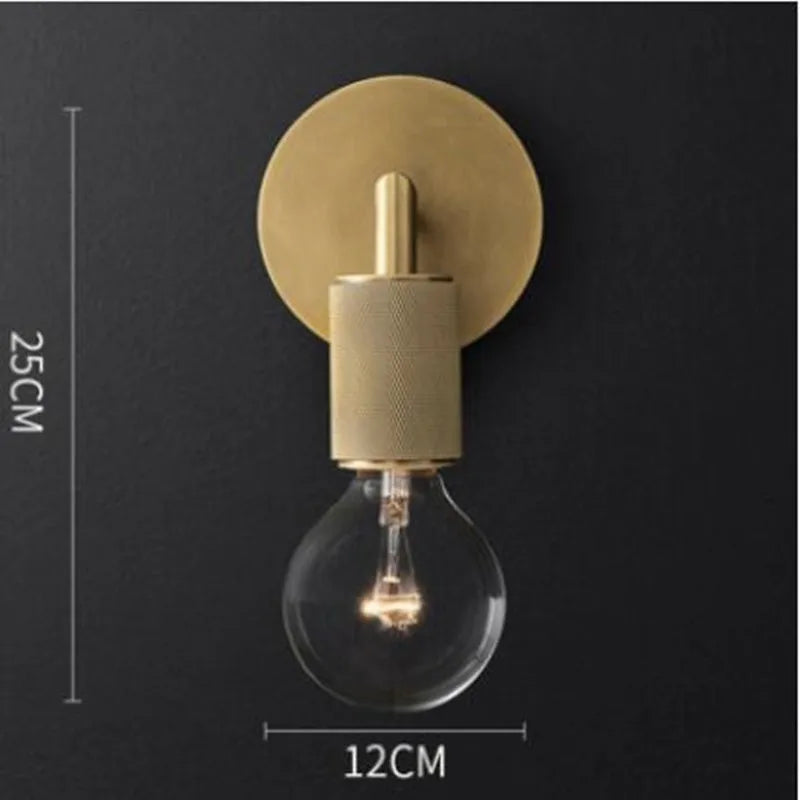 applique murale à led avec abat-jour en verre et métal