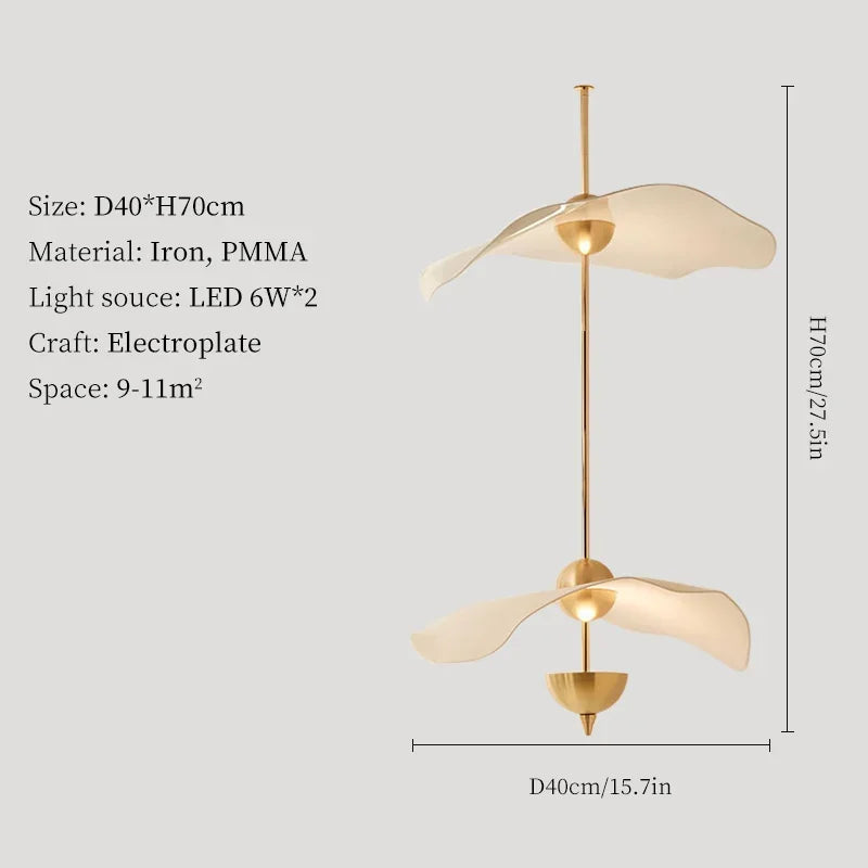 lustre moderne fleur de lotus doré idéal pour hôtel boutique