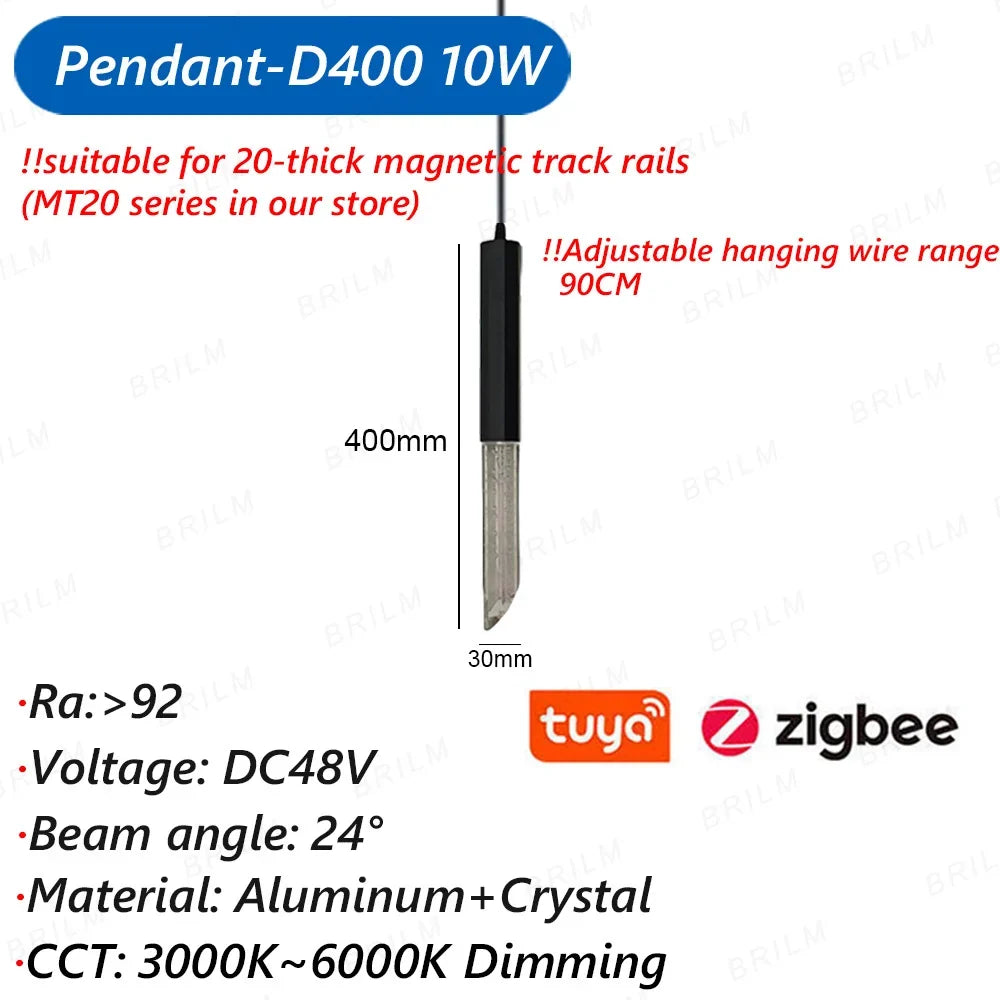 suspension zigbee3.0 intelligente avec lumière led moderne et connectivité