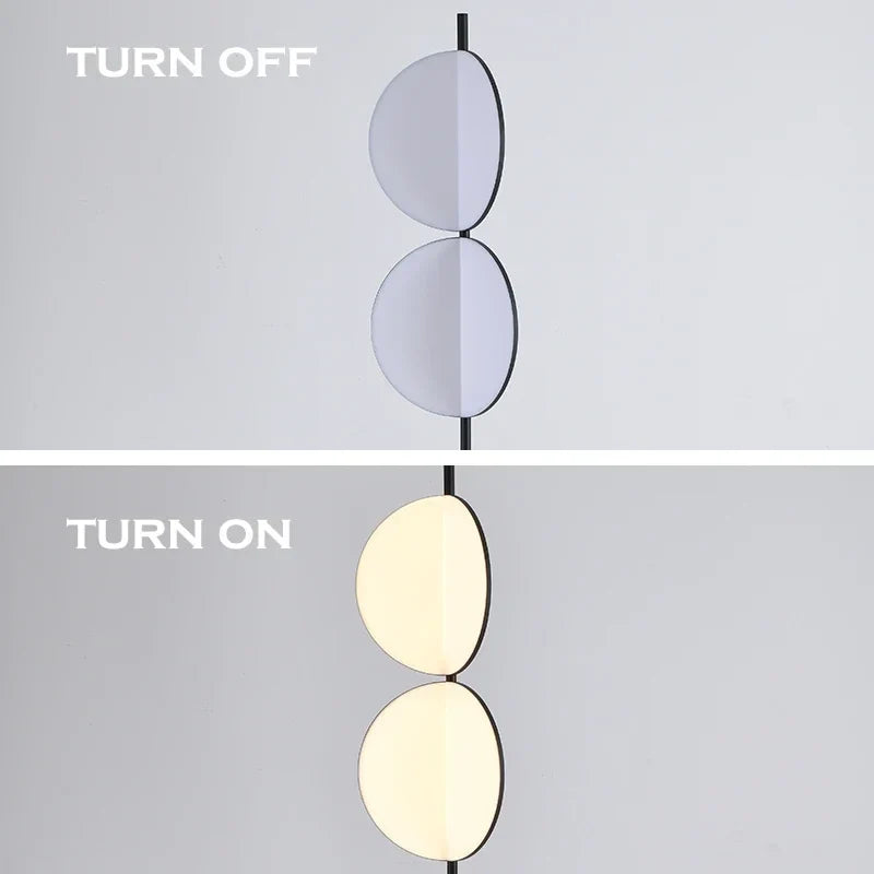 lampadaire led design nordique à lames rotatives pour décoration