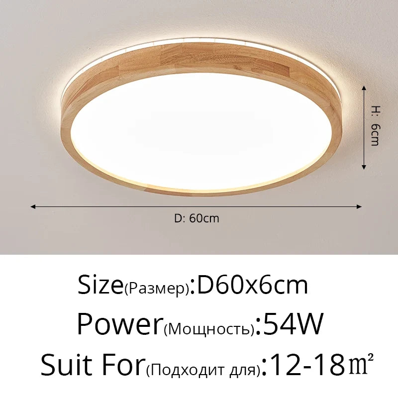 plafonnier anti-lumière bleue protection yeux en bois massif