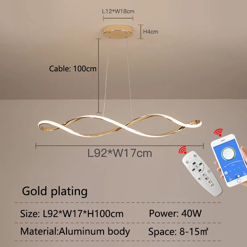 lustre moderne intelligent avec alexa pour intérieur design