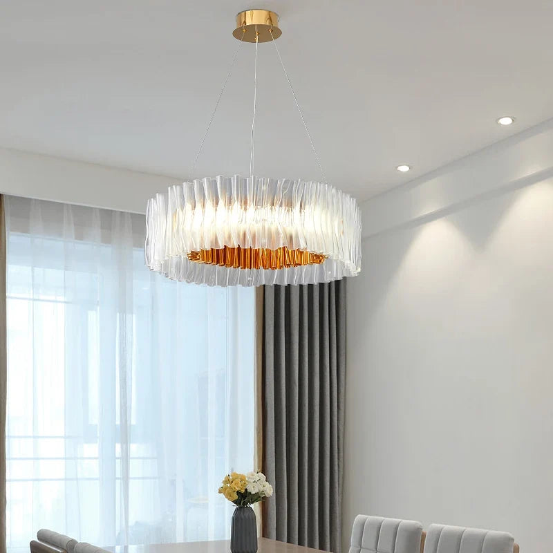 lustre acrylique design italien pour restaurant hôtel led