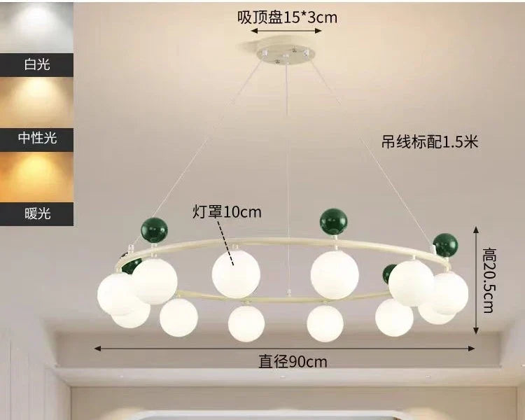 lustre moderne en métal et verre pour décoration intérieure
