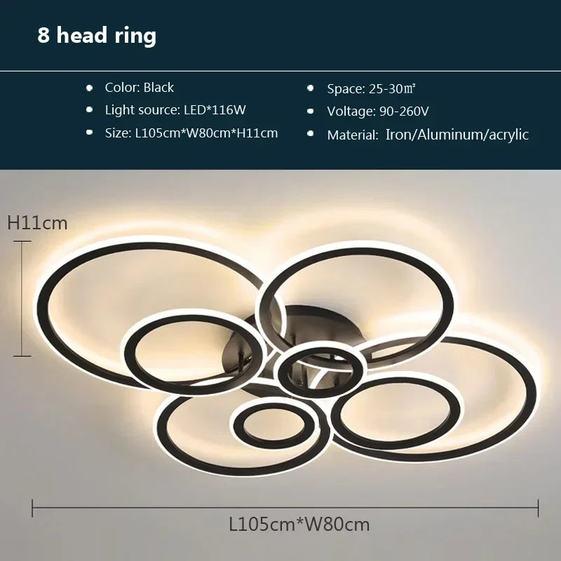plafonnier led moderne avec gradation pour intérieur élégant