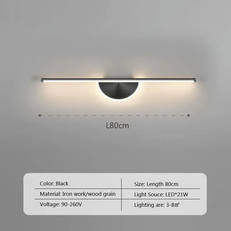 applique murale led moderne grain de bois décoration intérieure