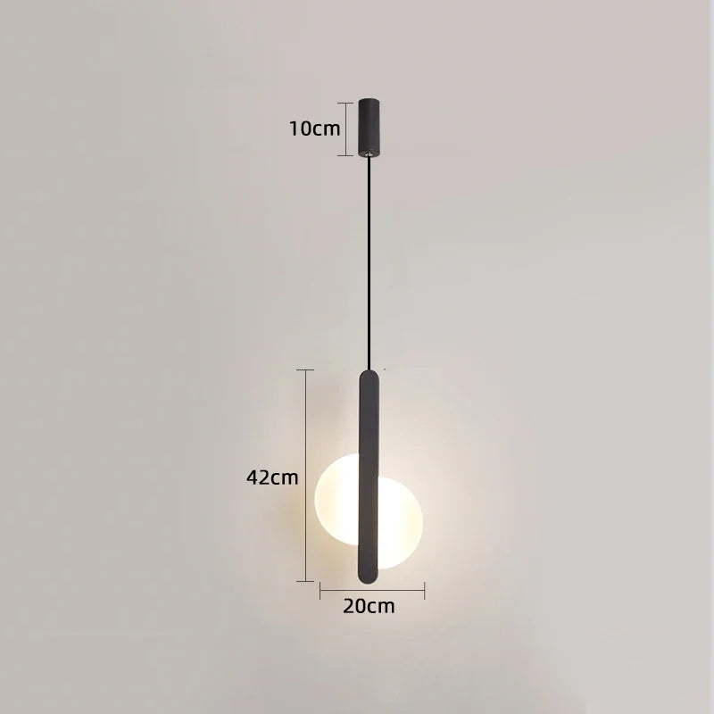 suspension led modernes avec appliques acryliques