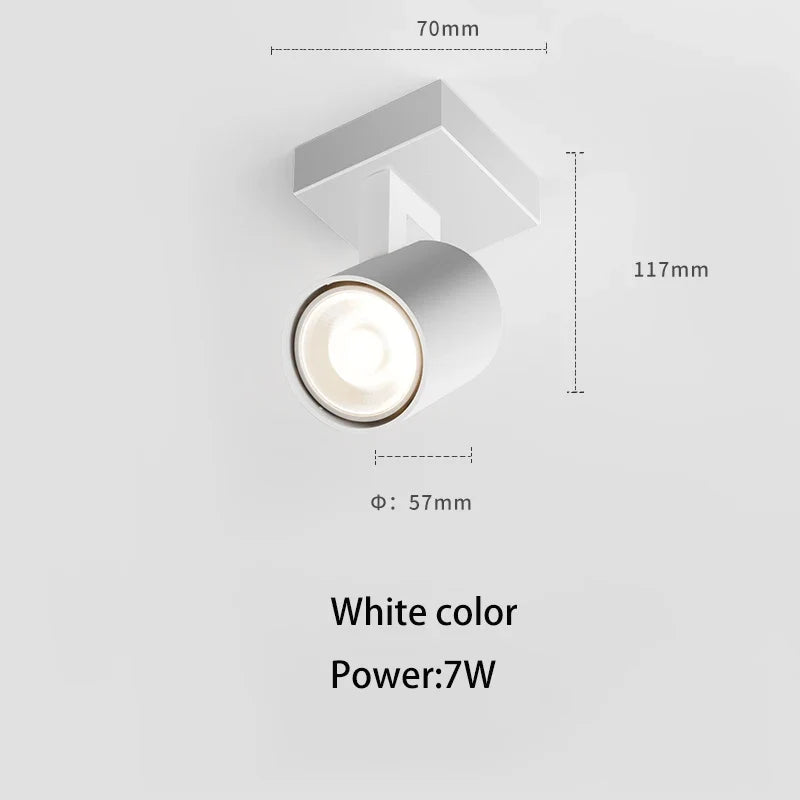 projecteur led gu10 montage surface angle réglable aluminium foco