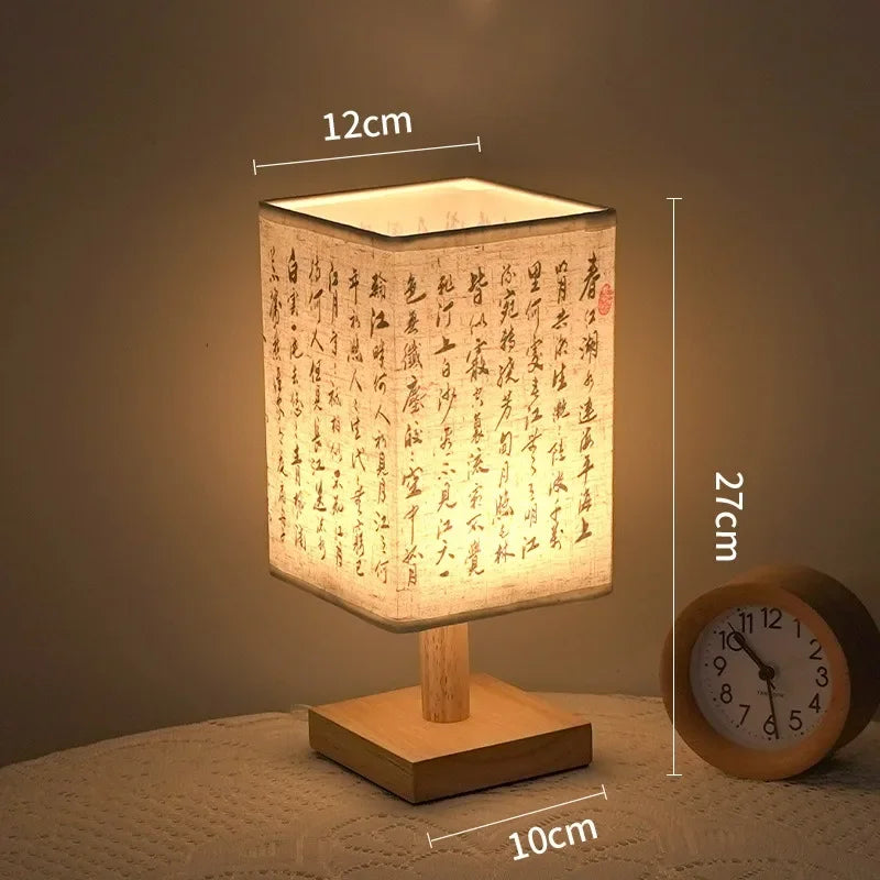lampe de bureau à led style chinois avec prise usb et intensité variable