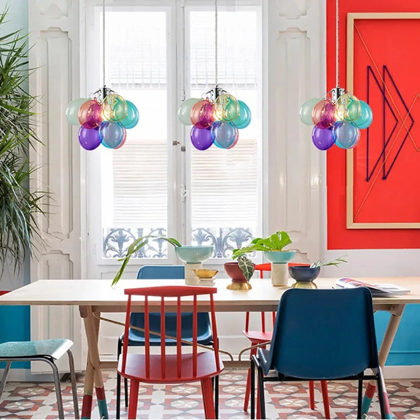 suspension moderne en verre créatif pour décoration intérieure