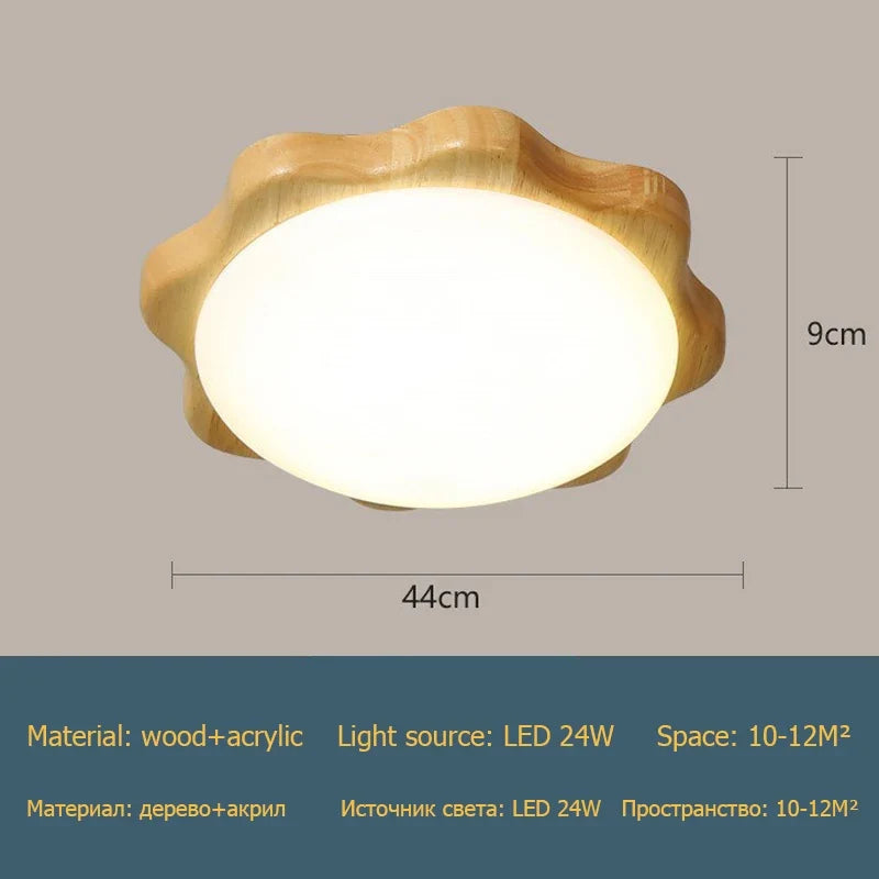 plafonnier grain de bois moderne pour décoration maison