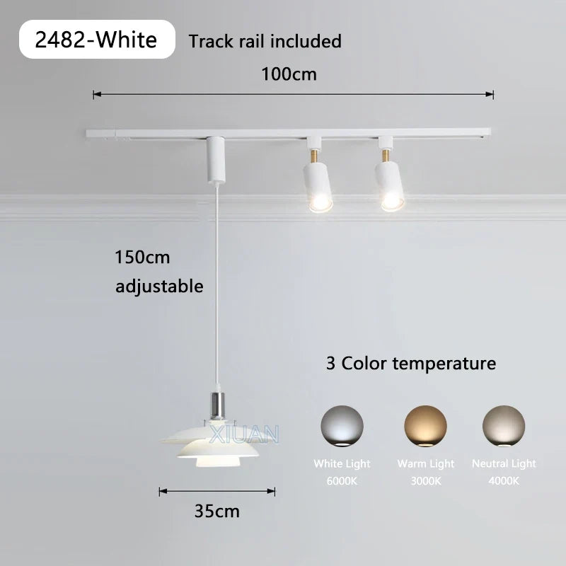 suspension led en bois pour table à manger nordique