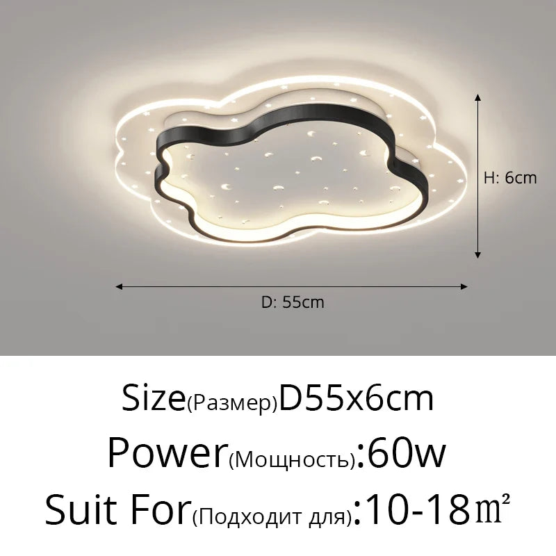 plafonnier led encastré étoiles romantique moderne pour enfants