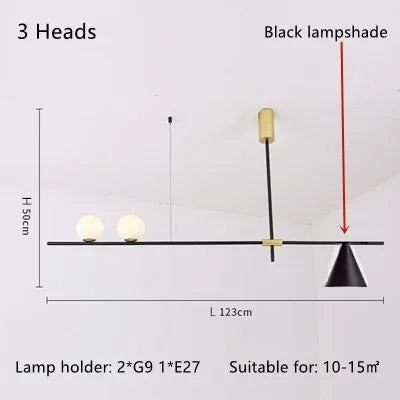 suspension moderne en verre pour décoration intérieure élégante