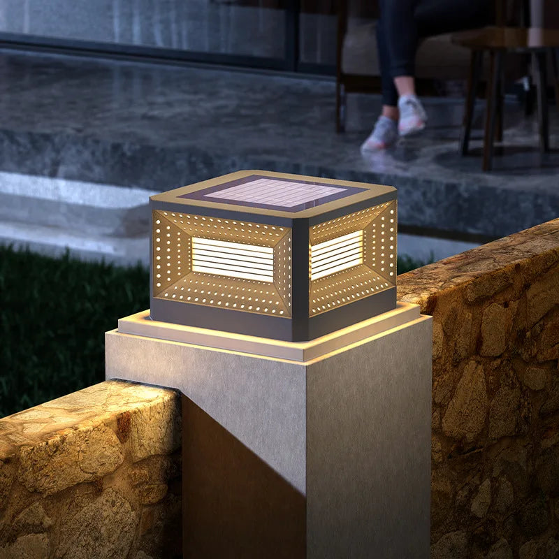 lampe de pelouse solaire moderne pour éclairage extérieur