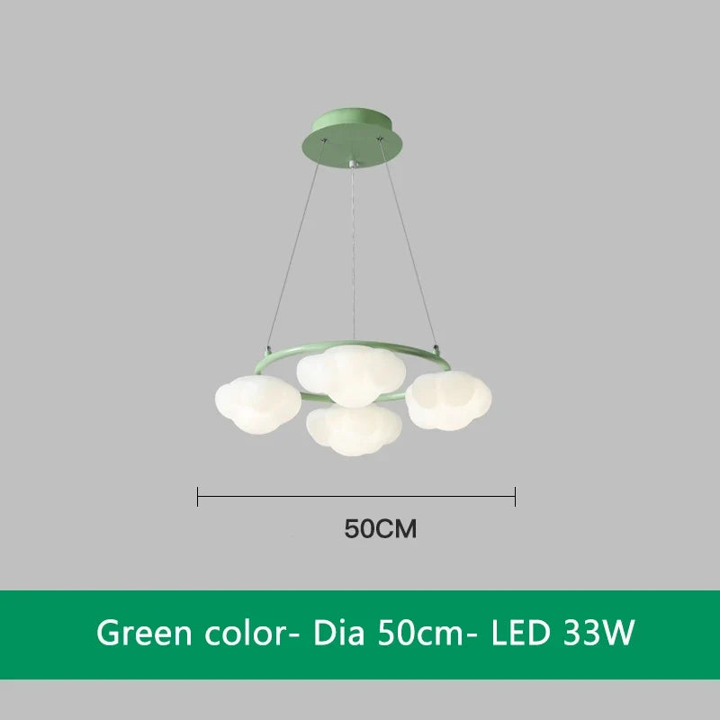 lustre en forme de nuage avec télécommande pour enfants