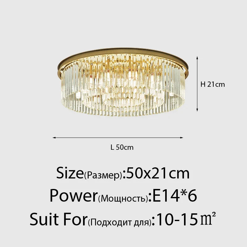 Lustre en cristal LED moderne américain salon salle à manger Villa suspension chambre plafond suspension lampe décor à la maison Lustre