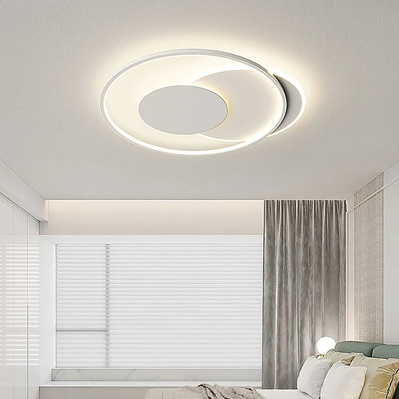 plafonnier led minimaliste géométrique rectangulaire et rond