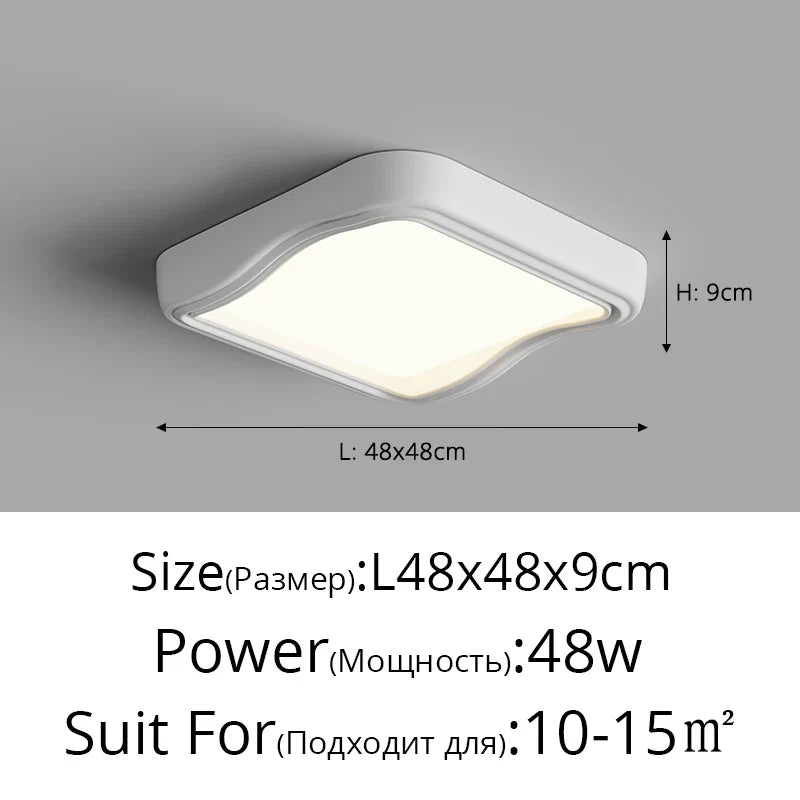 plafonnier à spectre complet protection des yeux grain de bois intelligent