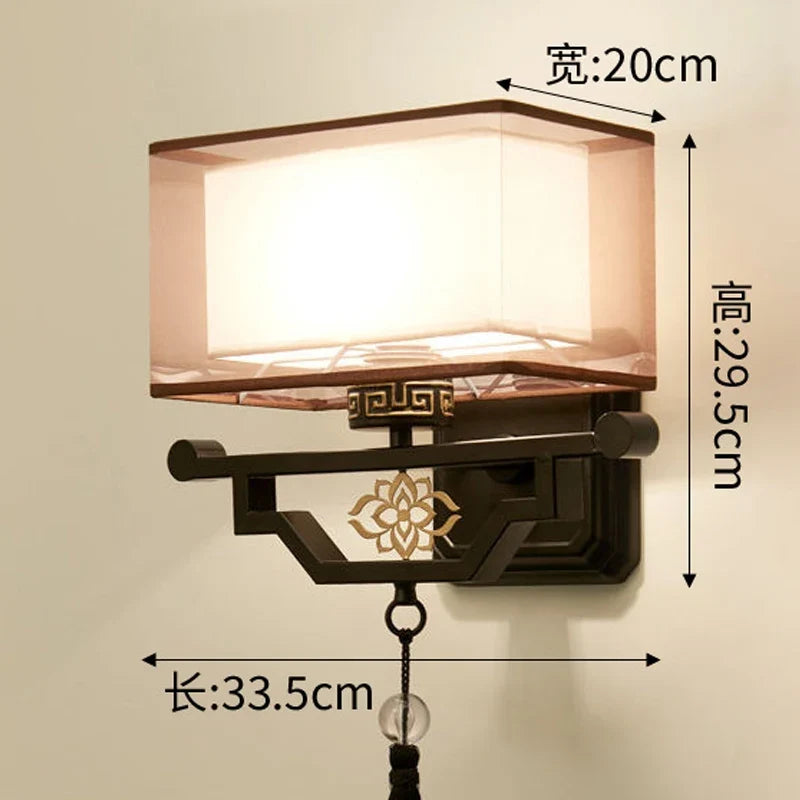 applique murale en tissu style chinois pour intérieur moderne