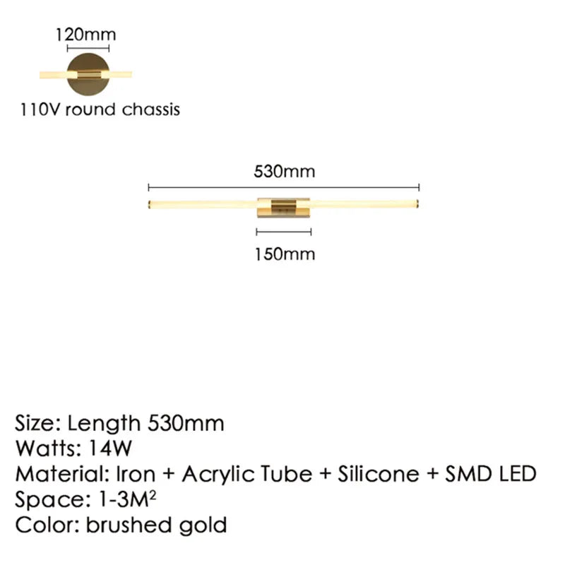lampe de miroir à led moderne pour un éclairage élégant