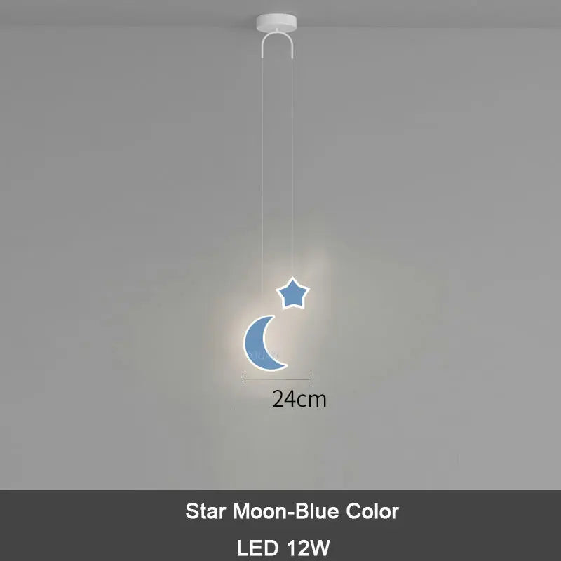 suspension créative pour enfants avec télécommande gradation étoile nuage lune