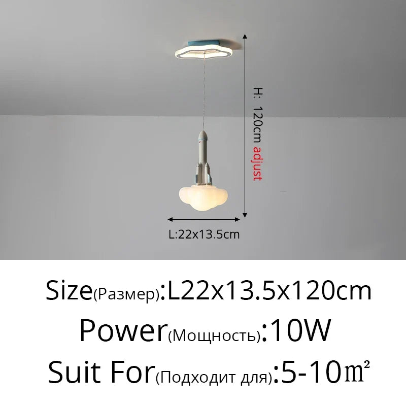 lustre led créatif trois têtes pour enfants