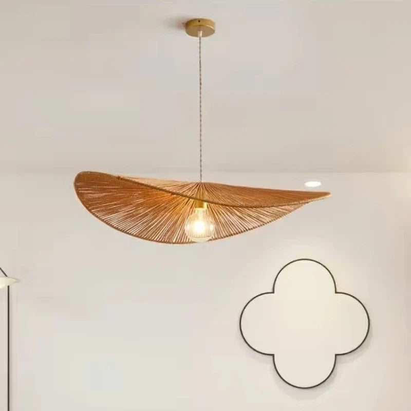 suspension japonaise en corde de chanvre style rétro décoratif