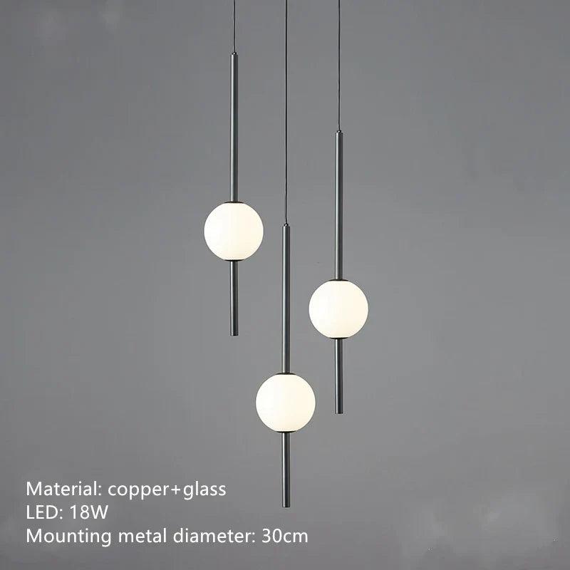 suspension LED en laiton design moderne avec cordon réglable