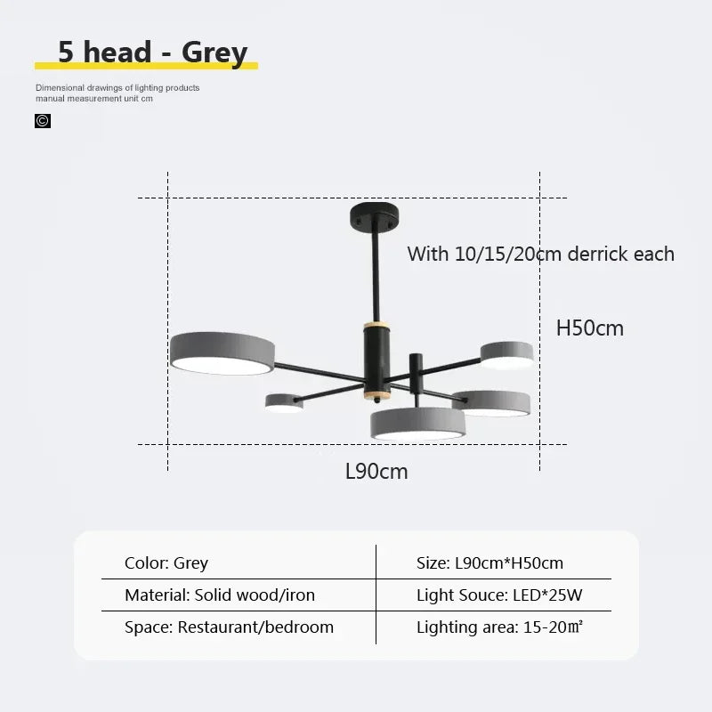 lustre à led nordique pour décoration intérieure moderne