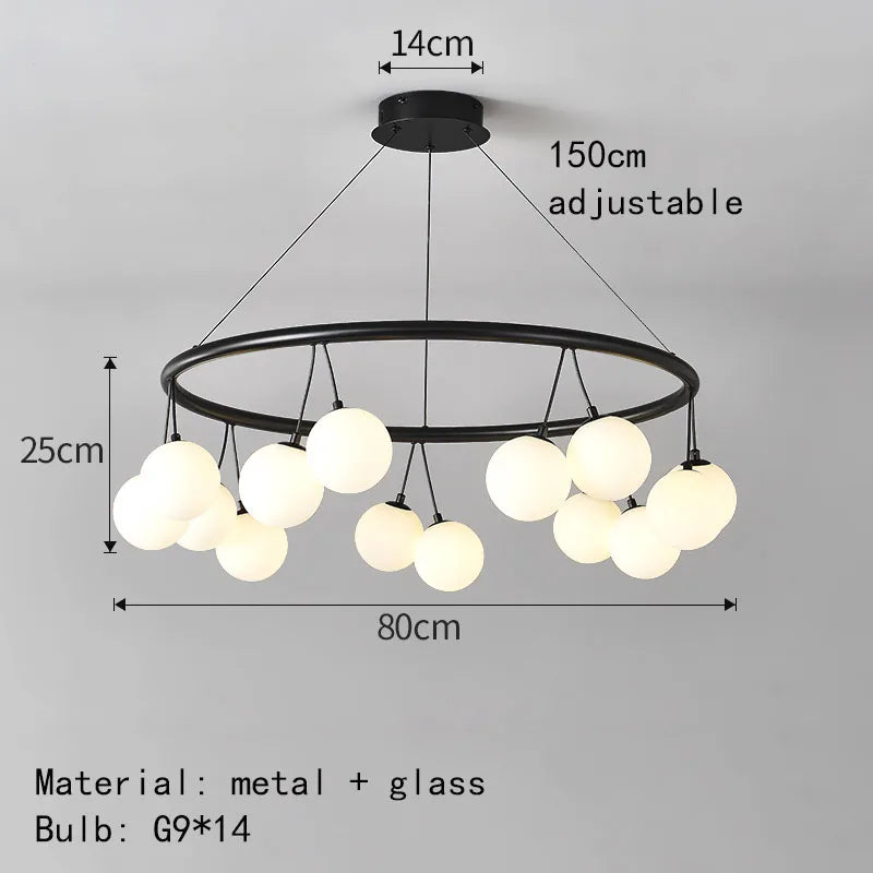 lustre post-moderne éclairage suspendu circulaire réglable design élégant