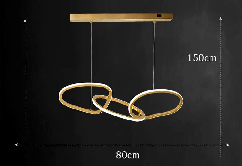 Lustre design moderne LED pour salon éclairage intérieur de salle à manger