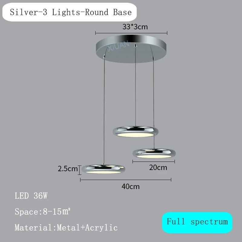 lustre rond moderne avec gradation pour restaurant et bar