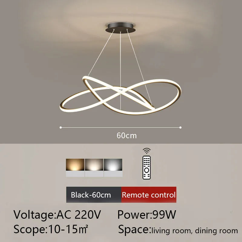 Plafonnier LED suspendu au Design rond
