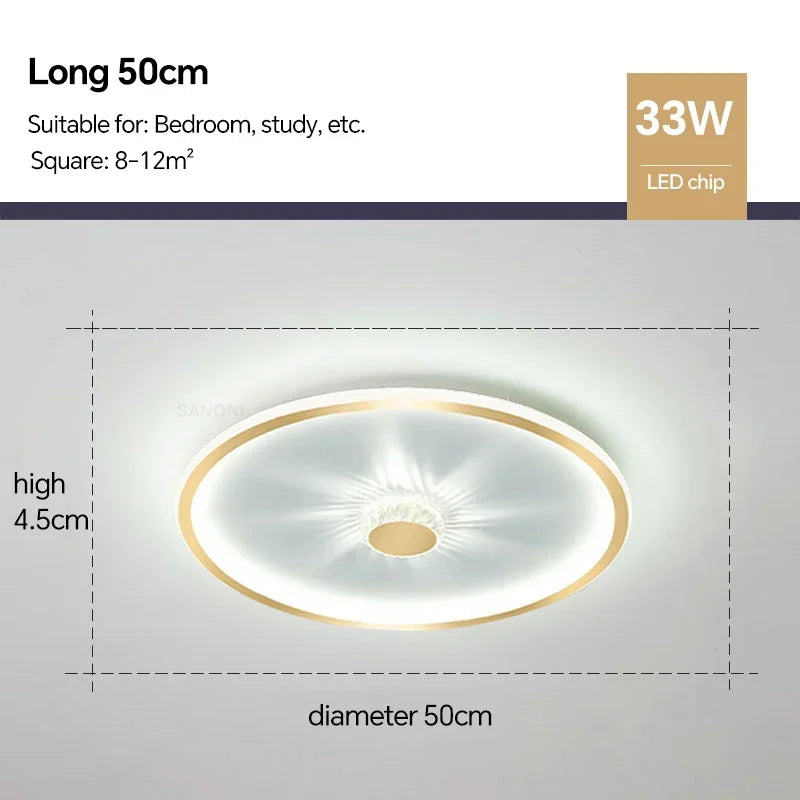 plafonnier moderne à leds pour intérieur décoratif maison