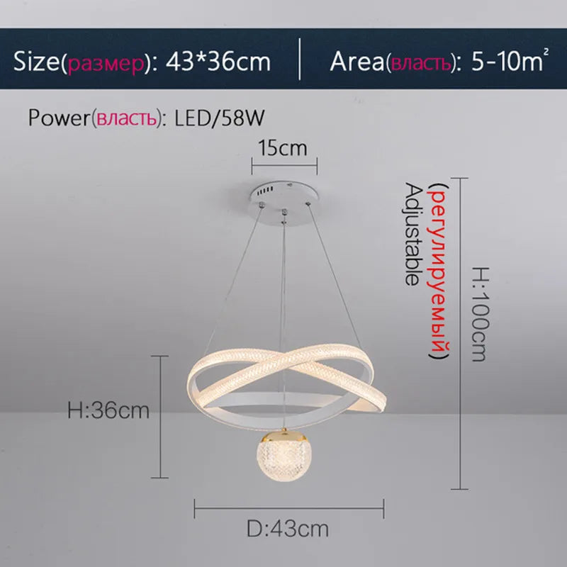 lustre moderne design minimaliste à trois têtes élégant et léger