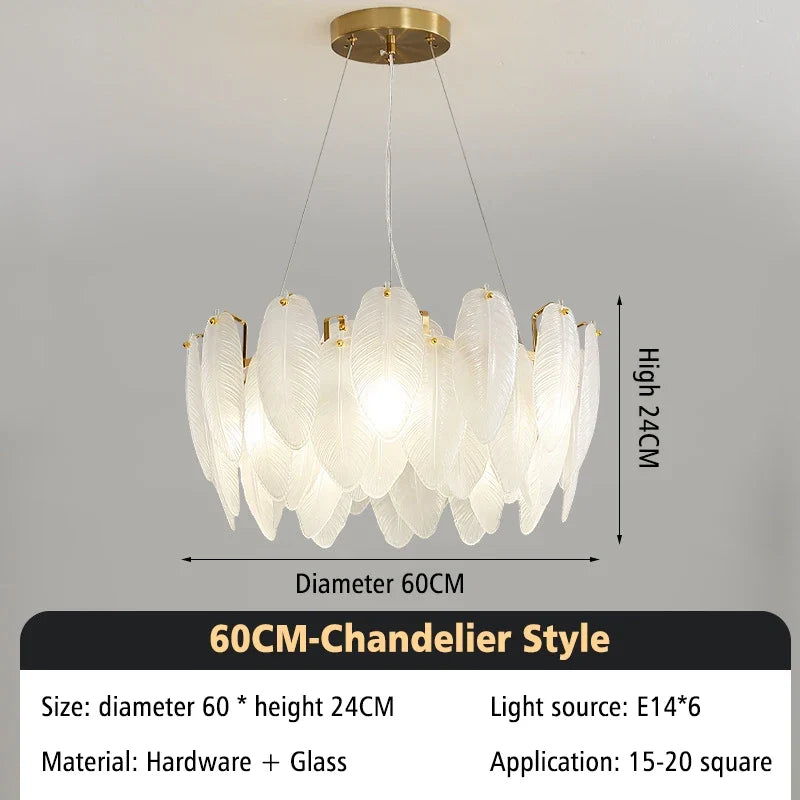 Lustre design moderne en verre