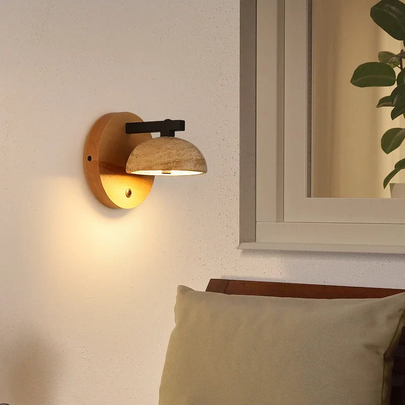 applique murale led en pierre naturelle style vintage nordique moderne