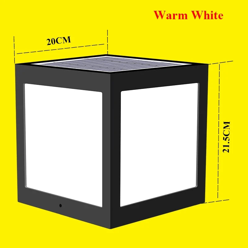 lanterne solaire colonne décorative pour jardin et extérieur