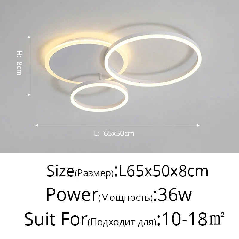 lustre led moderne minimaliste à intensité variable pour éclairage intérieur