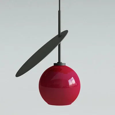 Glass Cherry Pendant Lights Italy Suspension Chandelier Hanging Lamp Red/White