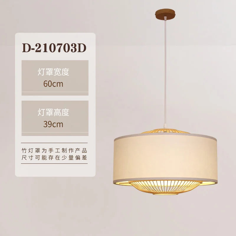 lustre en bambou style japonais pour intérieur zen